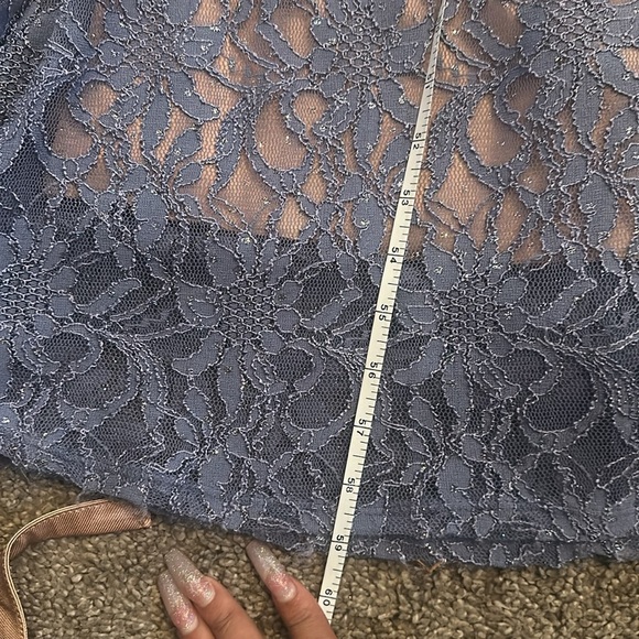 City studio blue sparkling lace gown/dress - Picture 15 of 15